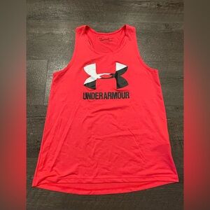 Under Armour Hot Pink Girls HeatGear Sleeveless Tank Top Size Large